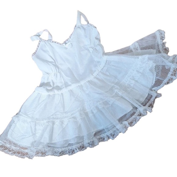 Vintage 50s 60s Her Majesty Full Circle Crinoline Full Slip Girls 4